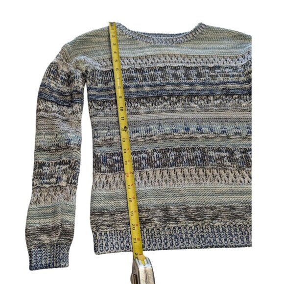 Multicolor Knit Pullover Sweater Cotton Blend Open Knit – Size Small - Picture 6 of 11